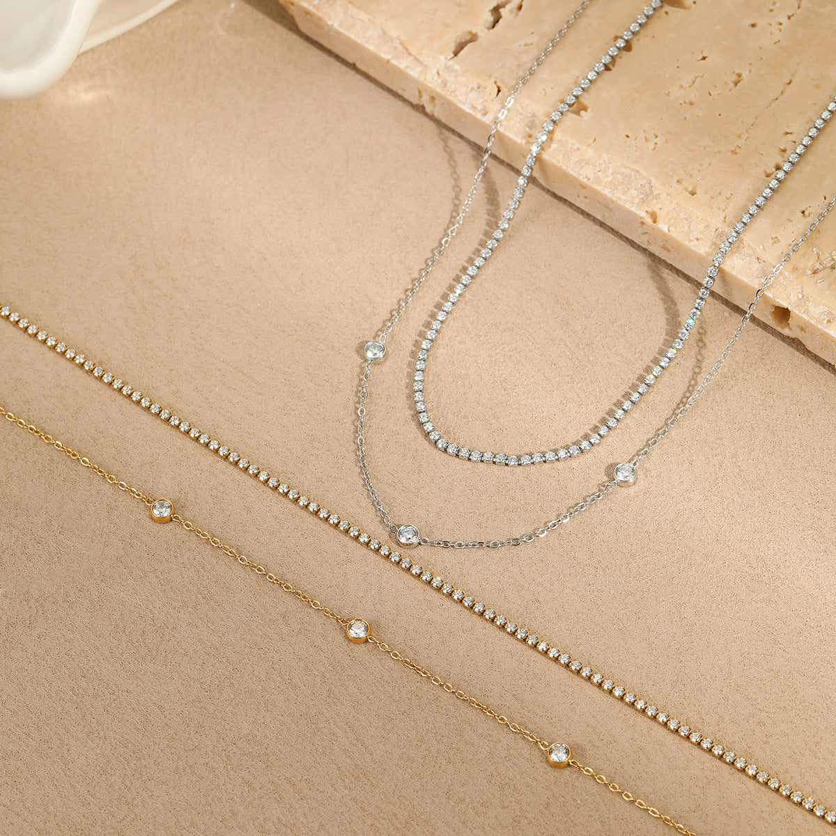 The Amélie Twin Zircon Necklace