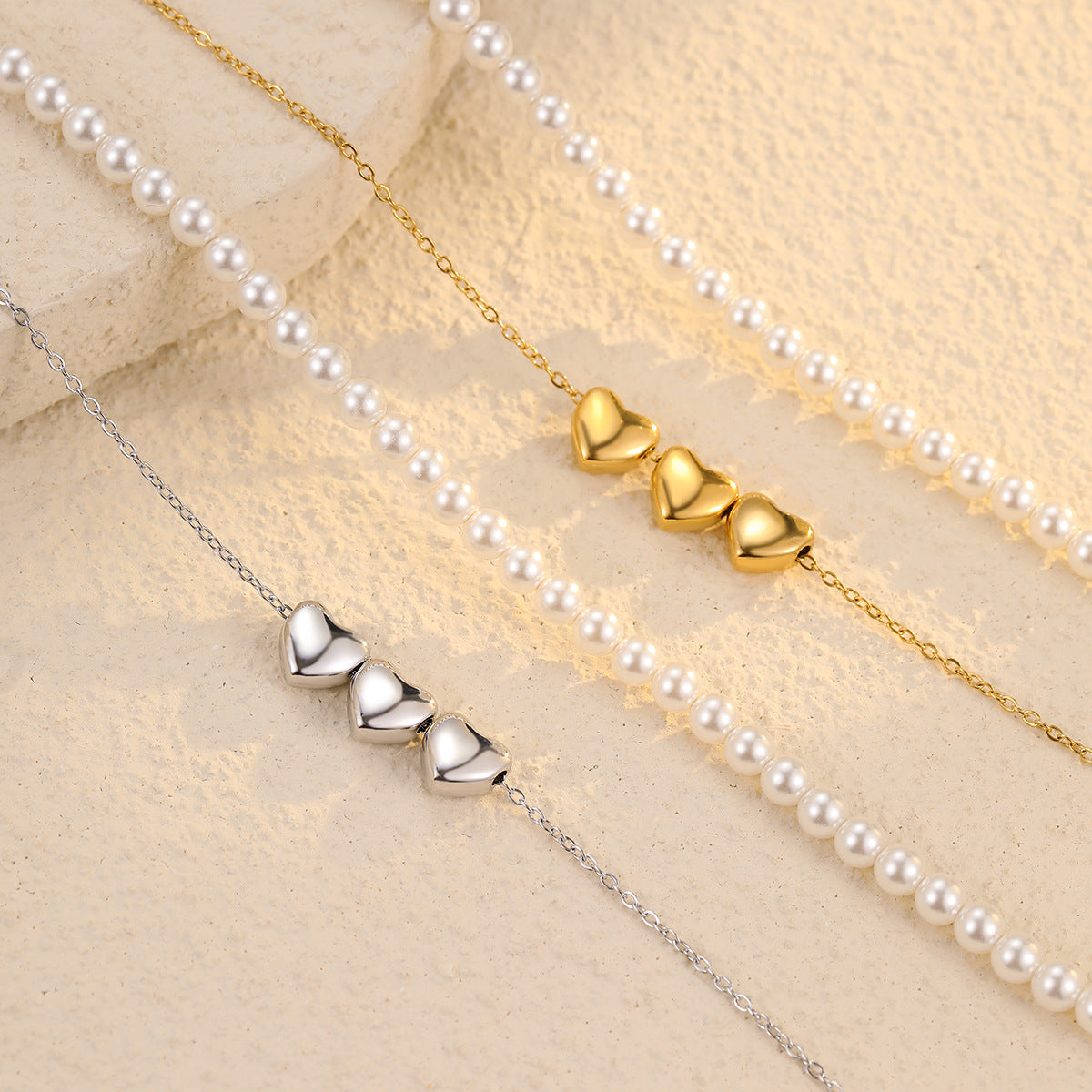 The Freya Pearl Heart Necklace