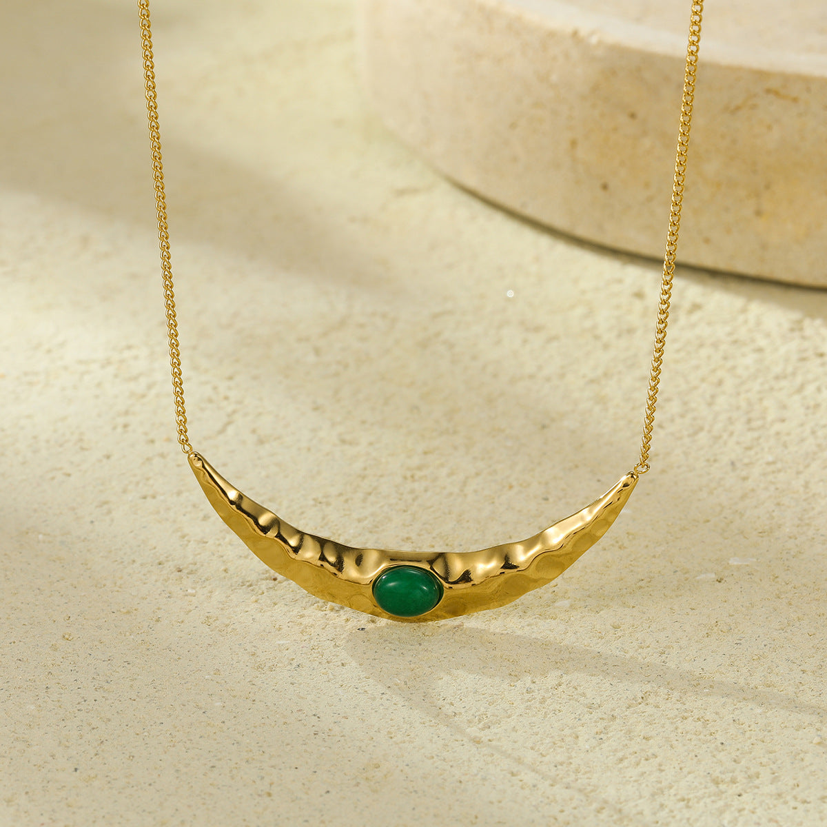 The Selene Crescent Stone Necklace