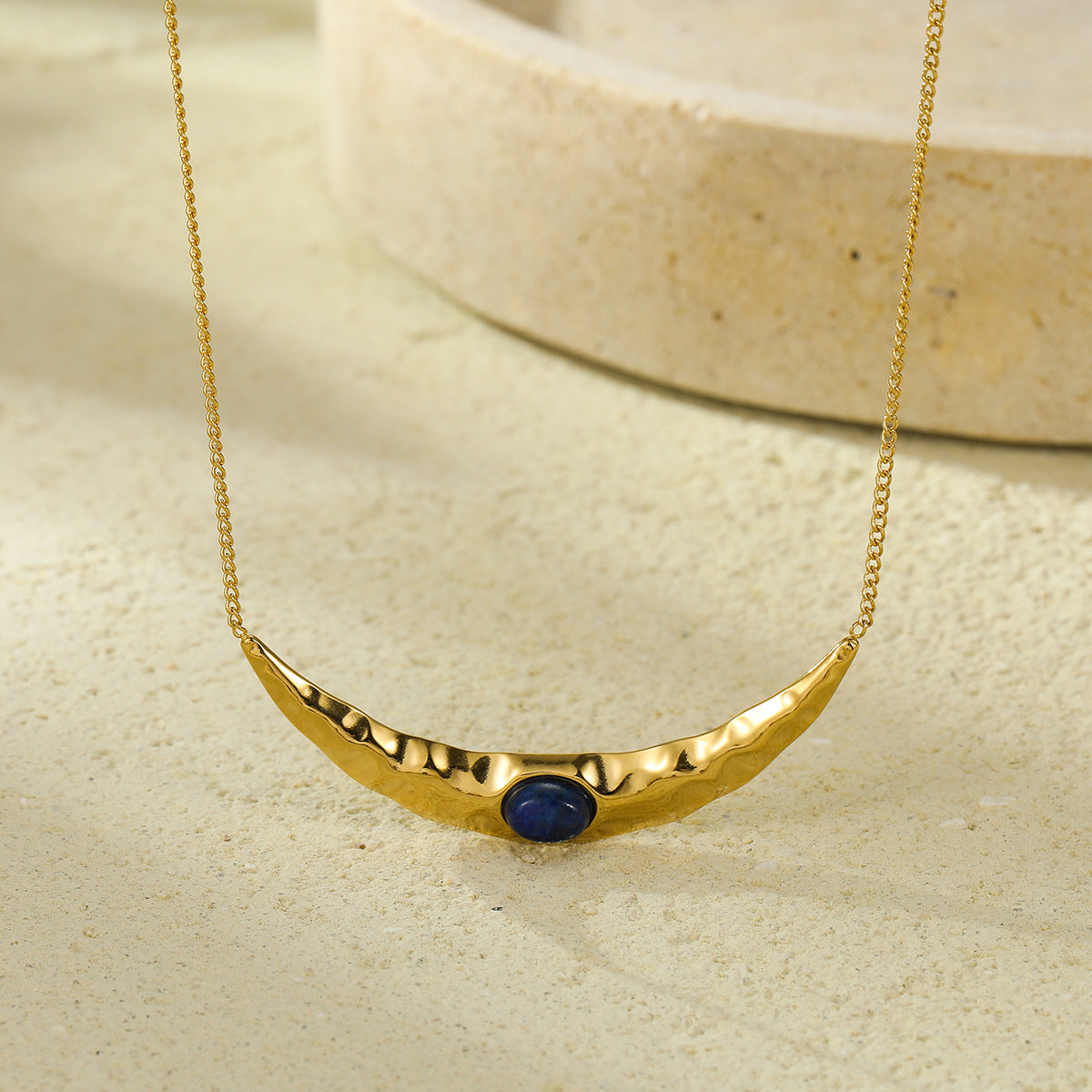 The Selene Crescent Stone Necklace