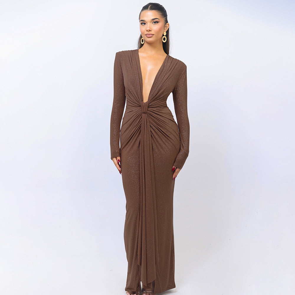 The Valentina Ribbon Slit Dress