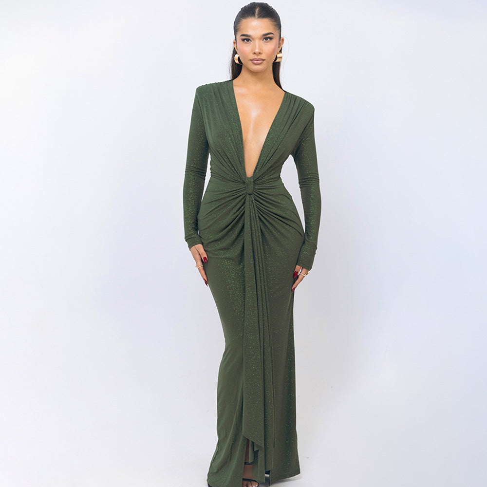 The Valentina Ribbon Slit Dress