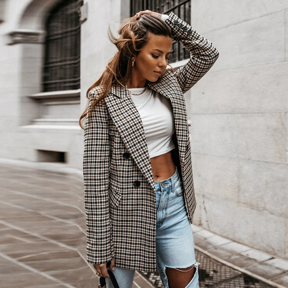 The Harper Slim Plaid Blazer
