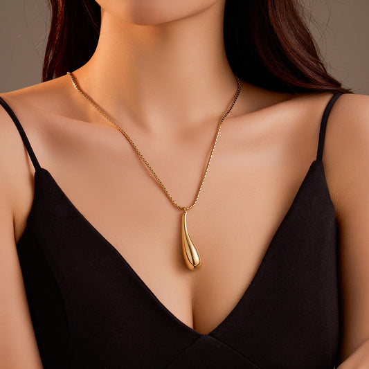 The Delphine Hollow Drop Necklace