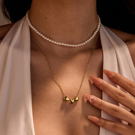 The Freya Pearl Heart Necklace