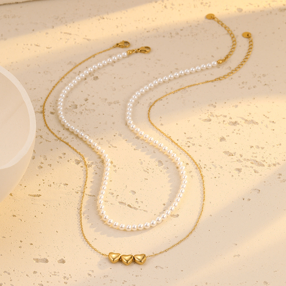 The Freya Pearl Heart Necklace