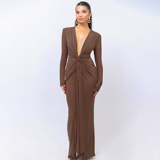 The Valentina Ribbon Slit Dress