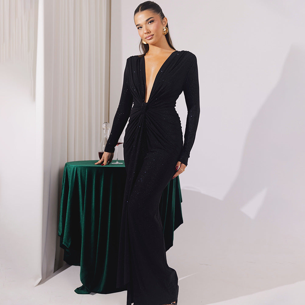 The Valentina Ribbon Slit Dress