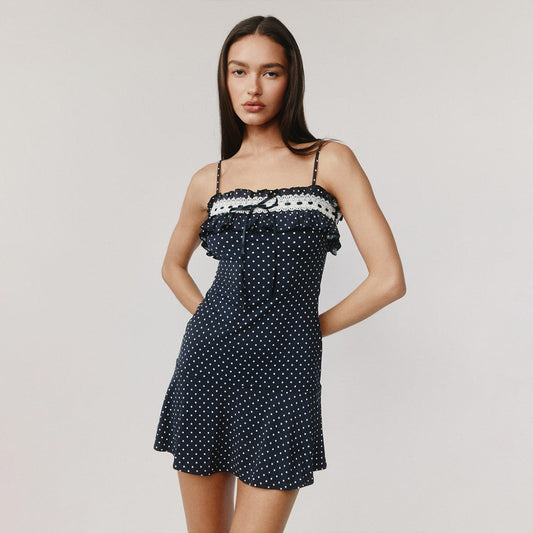The Esme Lace-Up Slip Dress