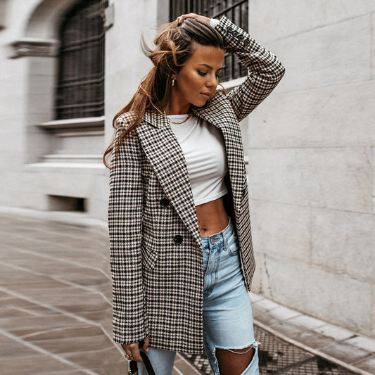 The Harper Slim Plaid Blazer